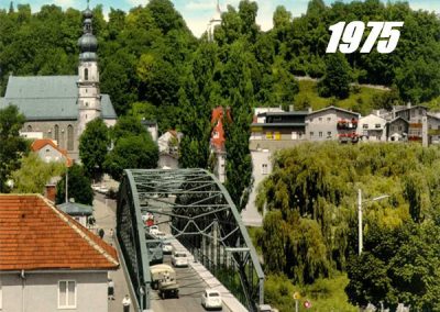 Das Foto zeigt die Alzbrücke im Jahr 1975.