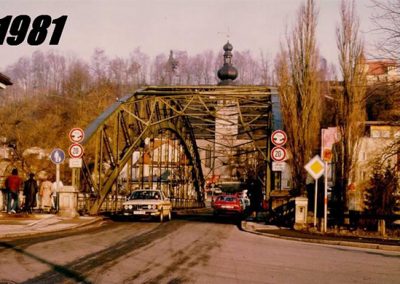 Das Foto zeigt die Alzbrücke im Jahr 1981.