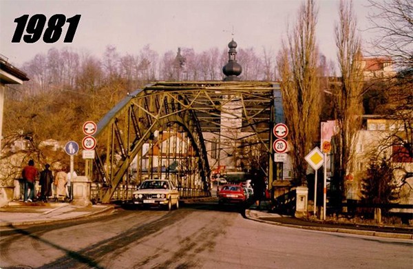 Das Foto zeigt die Alzbrücke im Jahr 1981.