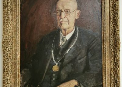 Das Gemälde zeigt Altbürgermeister Wilhelm Kellermann, der 1923 bis 1933 im Amt war.