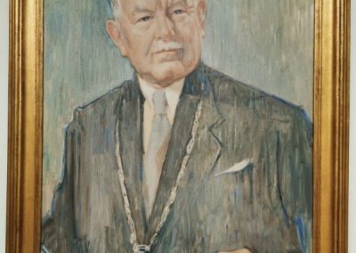 Das Bild zeigt Altbürgermeister Stefan Pinsl, der 1946 bis 1961 im Amt war.