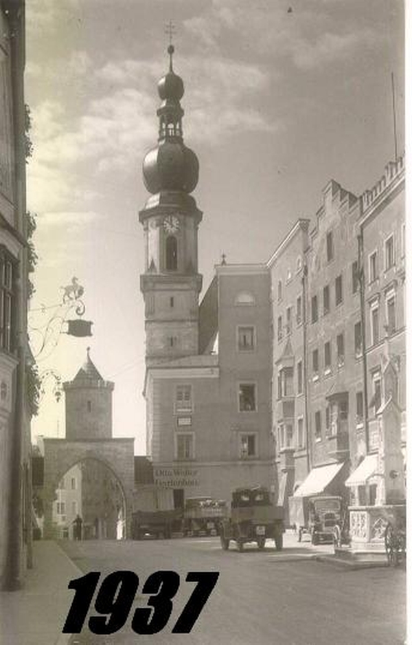 Das Foto zeigt die Hauptstraße im Jahr 1937.