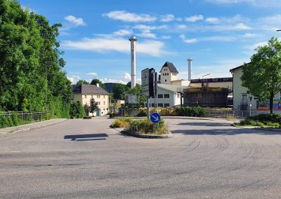 Riegerknoten - Blick auf Papierfabrik Rieger