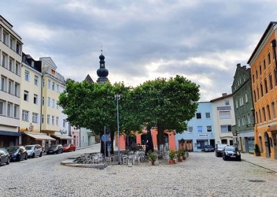 Vormarkt mit Blick auf die Sankt Andreas Kirche