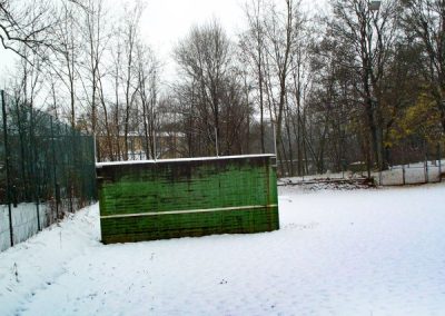 ein Teil des Tennishäuschens am alten Tennisplatz an der Jahnstraße