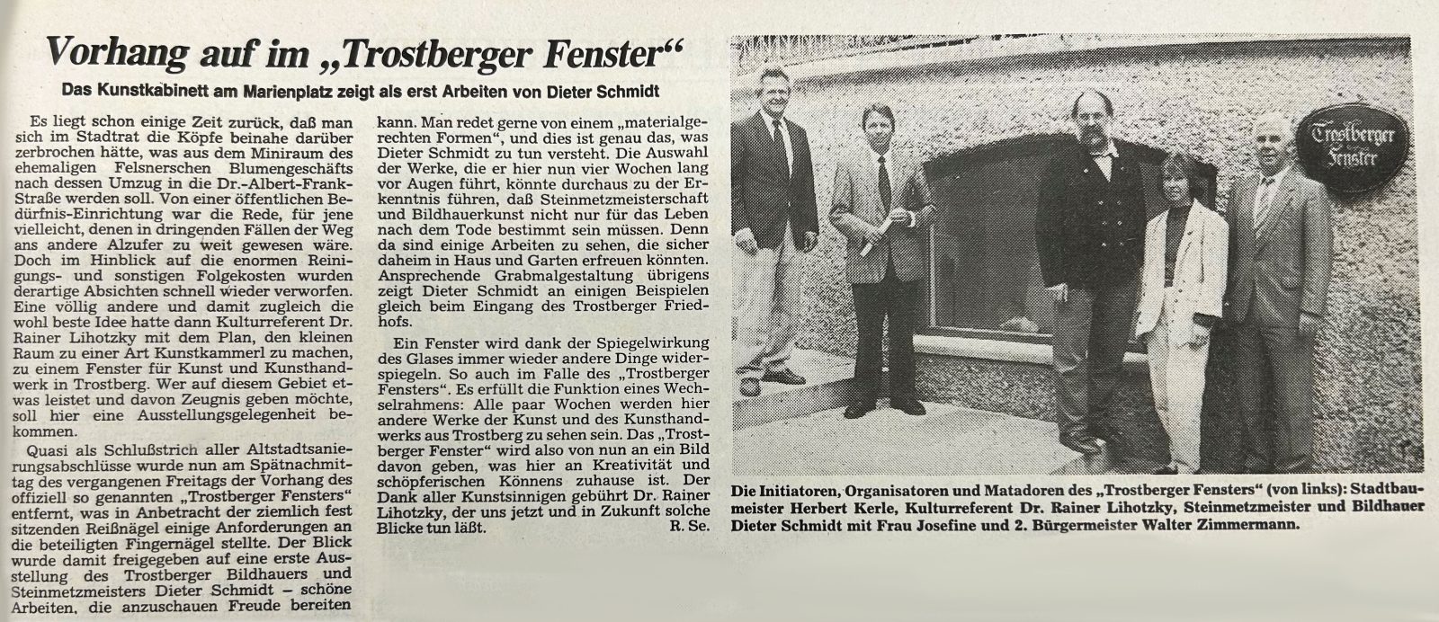 Zeitungsartikel Trostberger Fenster