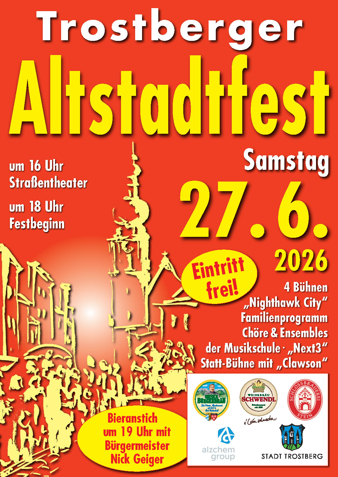 Stadtfest 2026, Plakat A3, Layout O. Amler