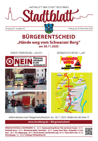 Titelseite Stadtblatt Bürgerentscheid Schwarzer Berg