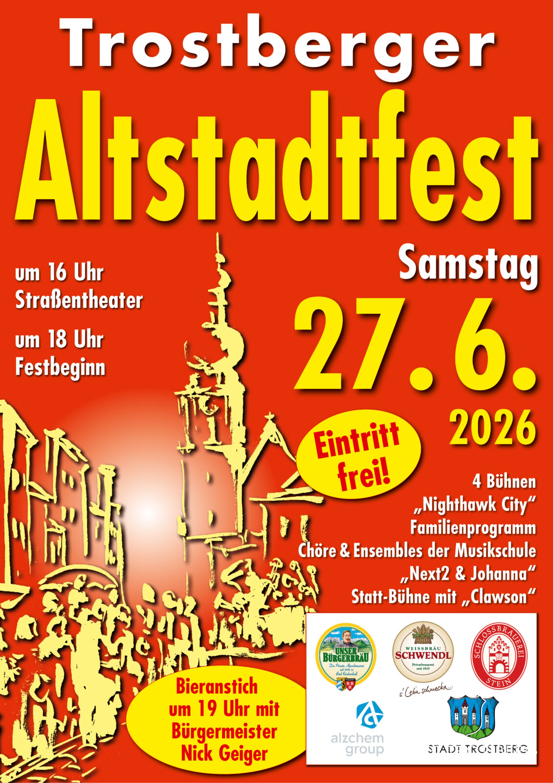 Stadtfest Plakat A3-2026 Stadtfest 2026, Plakat A3, Layout O. Amler