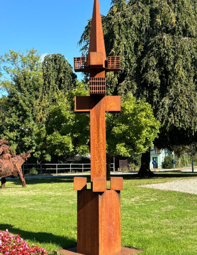 ECKERT, Toni: „Ohne Titel“, Cortenstahl. Caroplatz