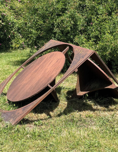 LAVEN, Rolf: „Squared Circle“, Cortenstahl. Rosengarten, Schulstraße