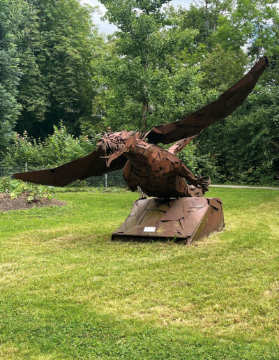 PINK, Werner: „Drache“, Cortenstahl. Begegnungsplatz, Jahnstraße