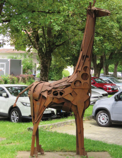 PINK, Werner: „Giraffe“, Cortenstahl. Marktmülleranger
