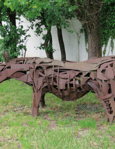 PINK, Werner: „Nashorn“, Cortenstahl. Postsaal,Traunsteiner Straße
