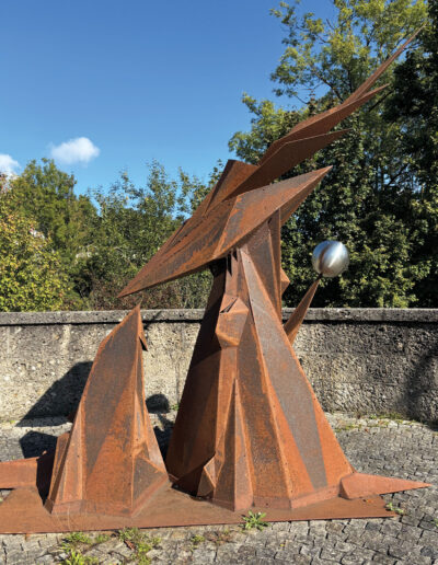 WÄHNER, Siegfried: „Stahlklang“, Cortenstahl. Bayernstraße
